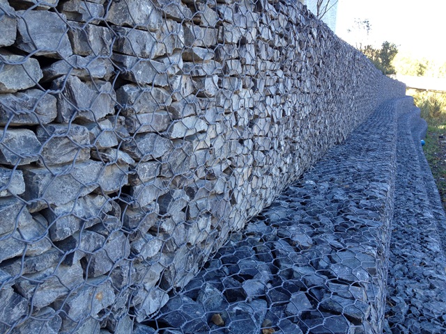 Gabion slope stabilization project